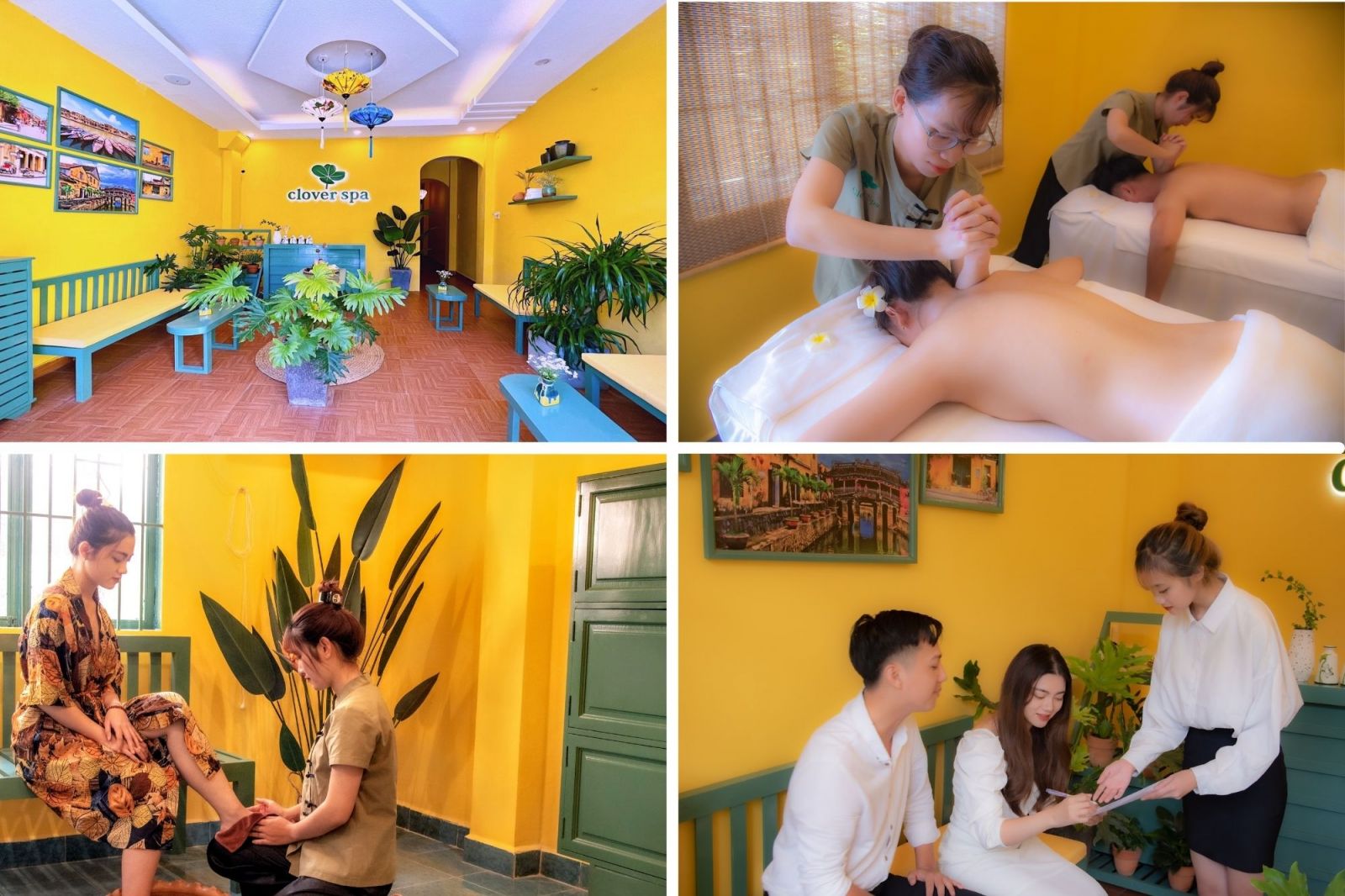 quy trình massage tại Clover spa