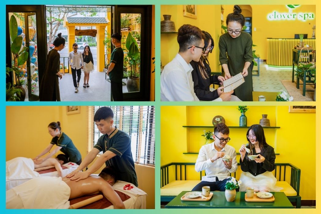 trải nghiệm tại clover spa